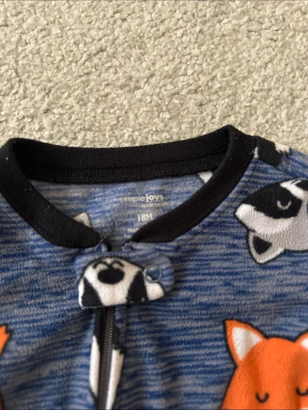 Baby boy fleece footie